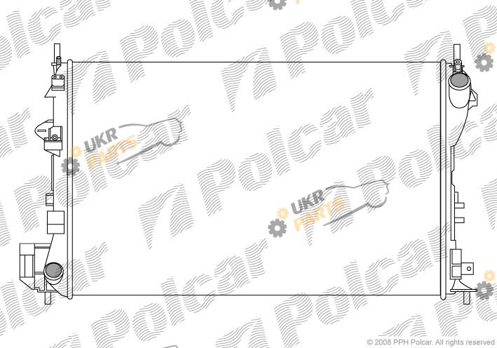 Радиатор охлаждения двигателя Polcar 551808-1