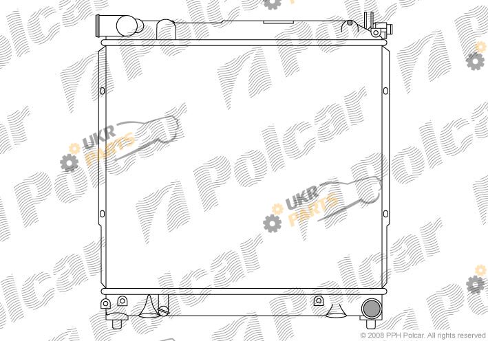 Радиатор охлаждения двигателя Polcar 740808-3