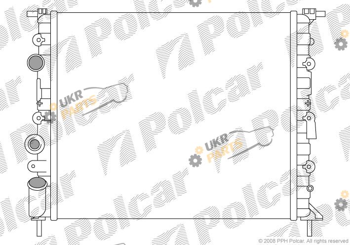 Радиатор охлаждения двигателя Polcar 600708-1