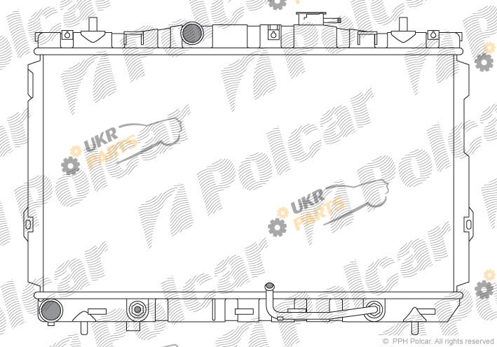 Радиатор охлаждения двигателя Polcar 405708-1