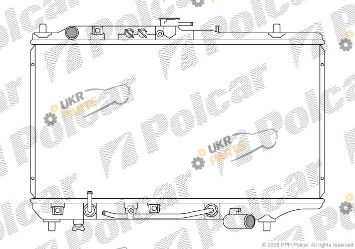Радиатор охлаждения двигателя Polcar 450408-5