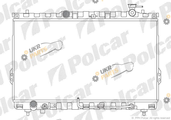 Радиатор охлаждения двигателя Polcar 4050082K