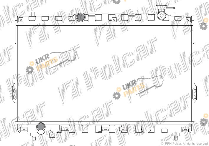 Радиатор охлаждения двигателя Polcar 405008-1