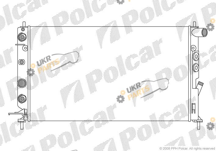 Радиатор охлаждения двигателя Polcar 551608-6