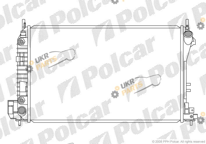 Радиатор охлаждения двигателя Polcar 551808A3