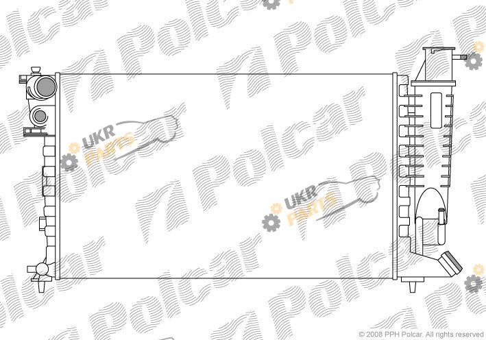 Радиатор охлаждения двигателя Polcar 232408-5