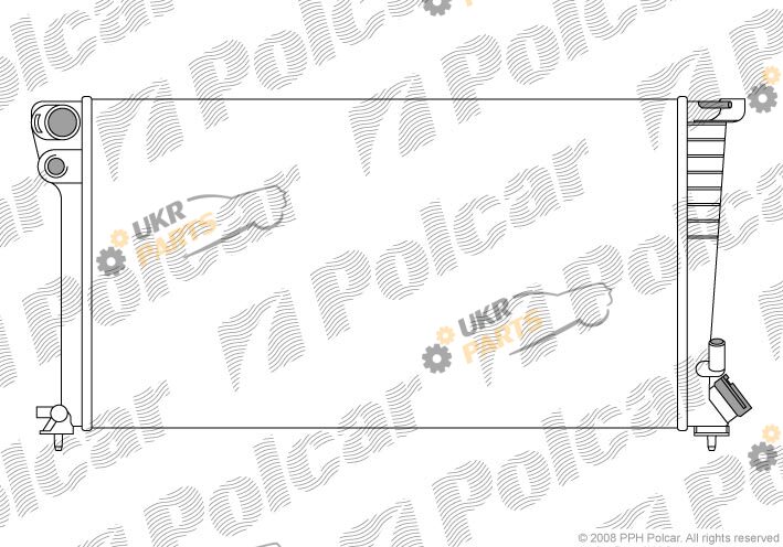 Радиатор охлаждения двигателя Polcar 235008A8