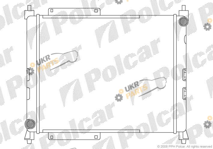 Радиатор охлаждения двигателя Polcar 381908A6