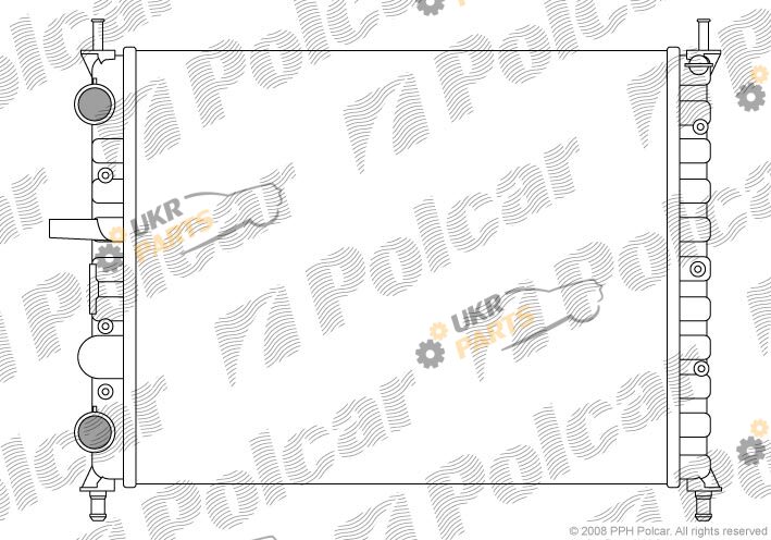 Радиатор охлаждения двигателя Polcar 301908-5