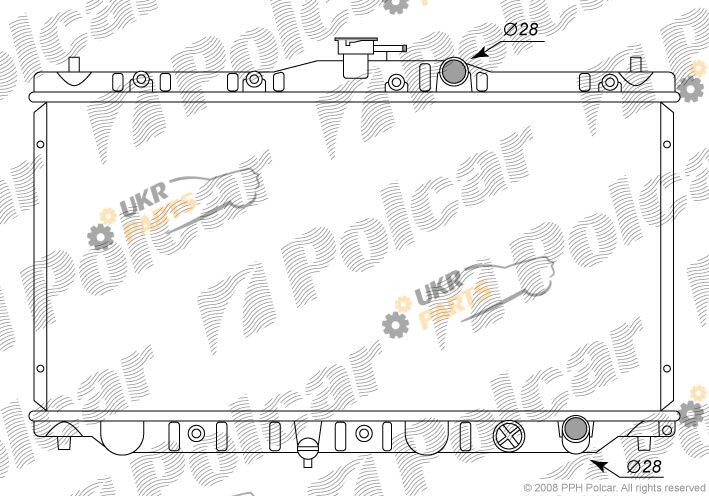 Радиатор охлаждения двигателя Polcar 381608-2