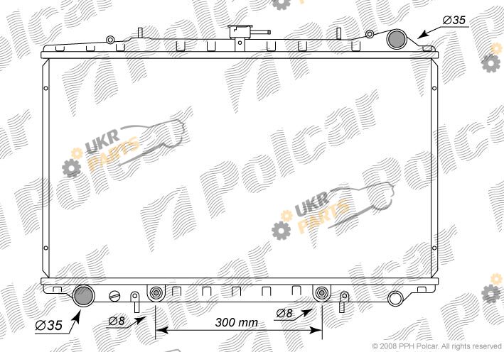 Радиатор охлаждения двигателя Polcar 273508-1