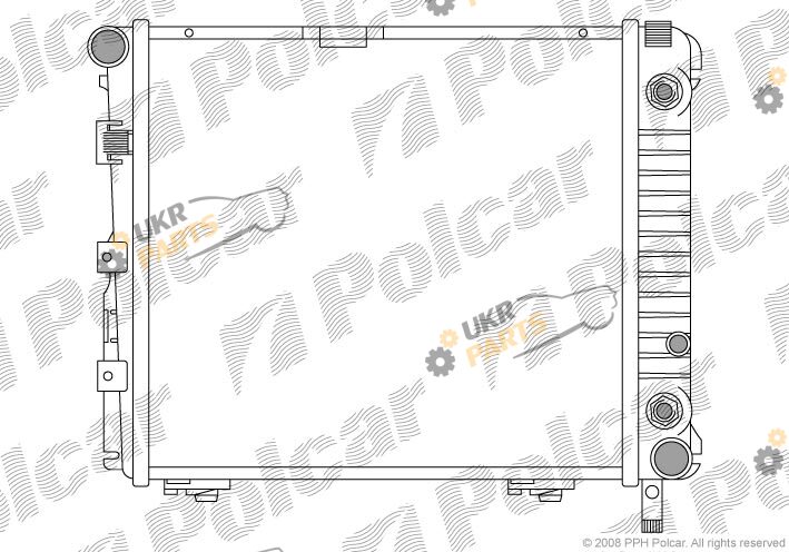 Радиатор охлаждения двигателя Polcar 50140801