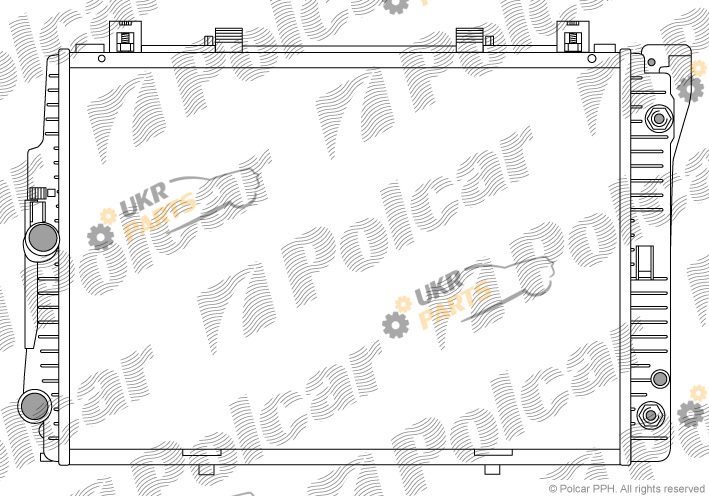 Радиатор охлаждения двигателя Polcar 502408-7