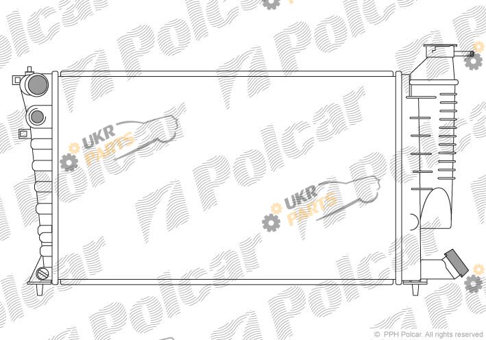 Радиатор охлаждения двигателя Polcar 570708A6