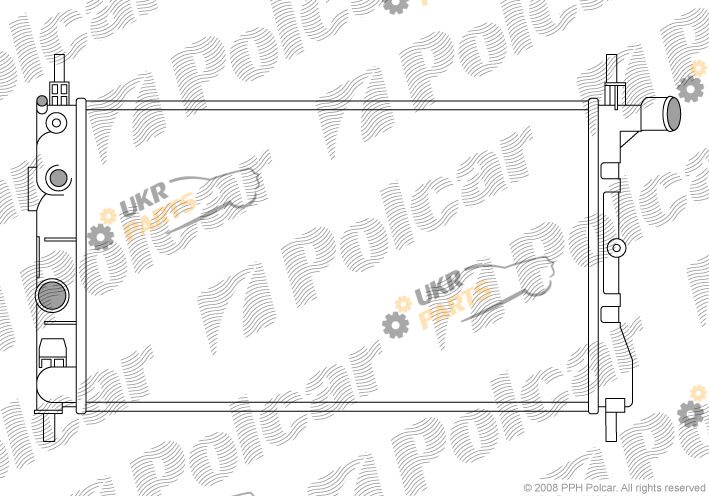 Радиатор охлаждения двигателя Polcar 550508A2