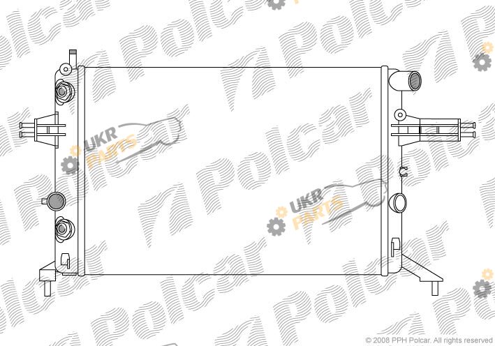 Радиатор охлаждения двигателя Polcar 550808A7