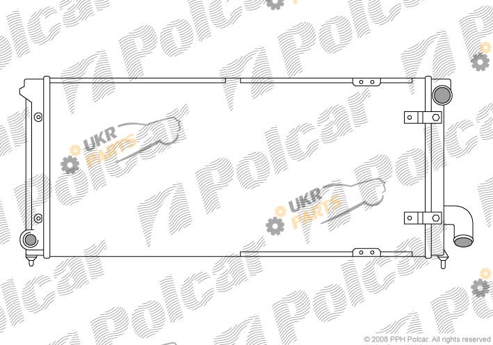 Радиатор охлаждения двигателя Polcar 672008-3