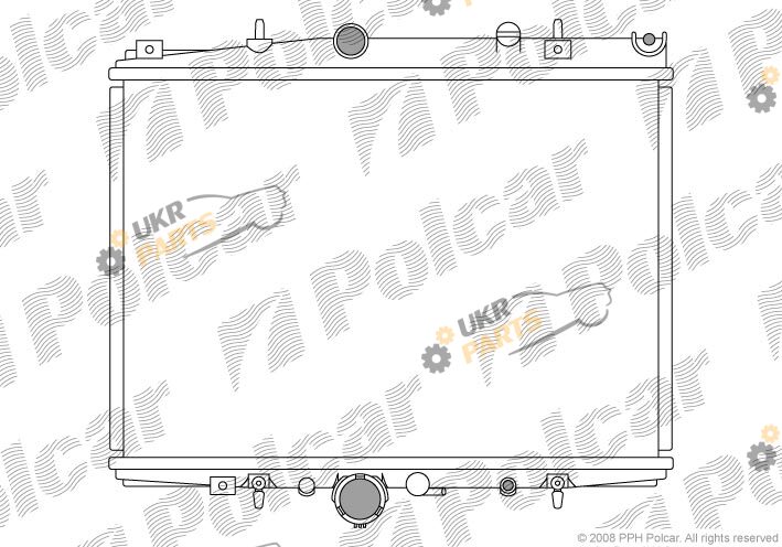 Радиатор охлаждения двигателя Polcar 576608-1