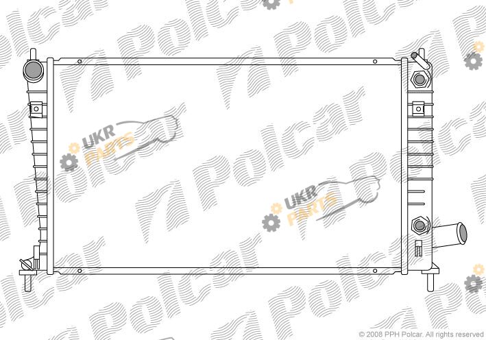 Радиатор охлаждения двигателя Polcar 652308-5