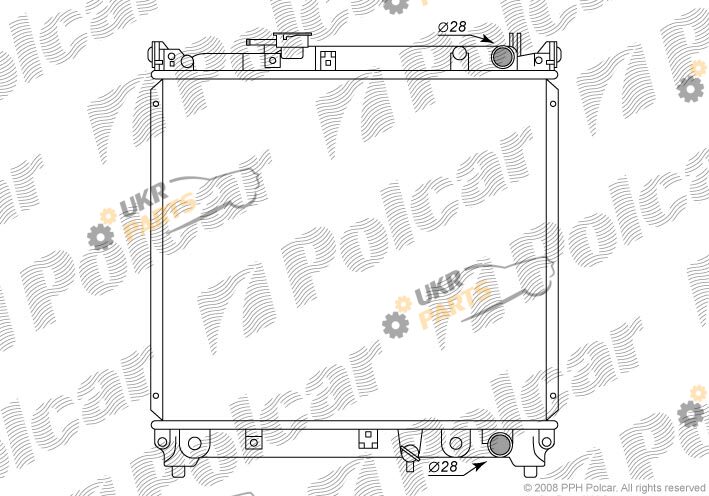 Радиатор охлаждения двигателя Polcar 740308-2