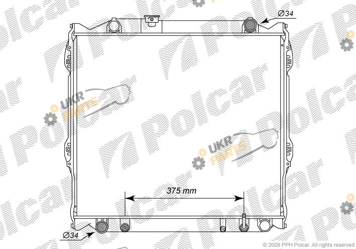 Радиатор охлаждения двигателя Polcar 817708-7