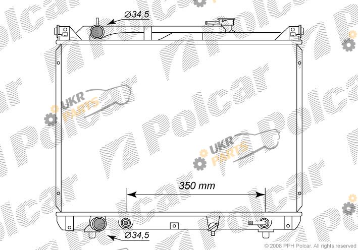 Радиатор охлаждения двигателя Polcar 742408-2