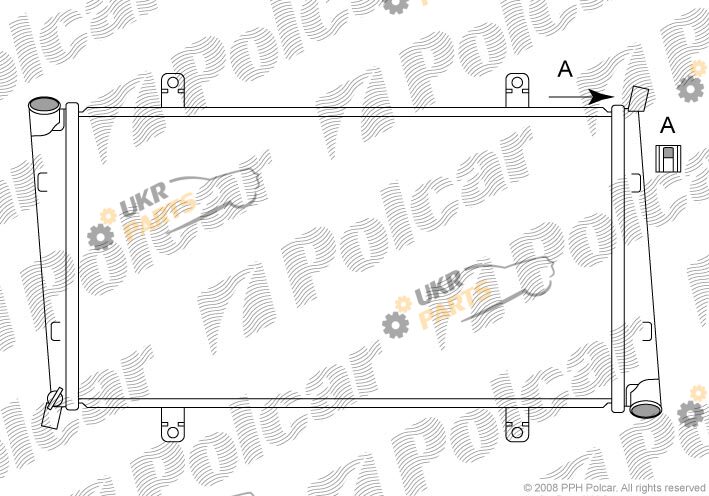 Радиатор охлаждения двигателя Polcar 904008-4