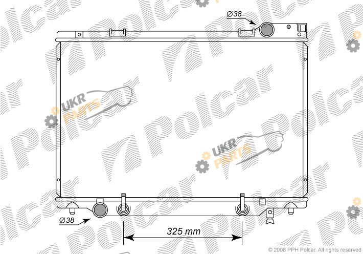 Радиатор охлаждения двигателя Polcar 815008-2