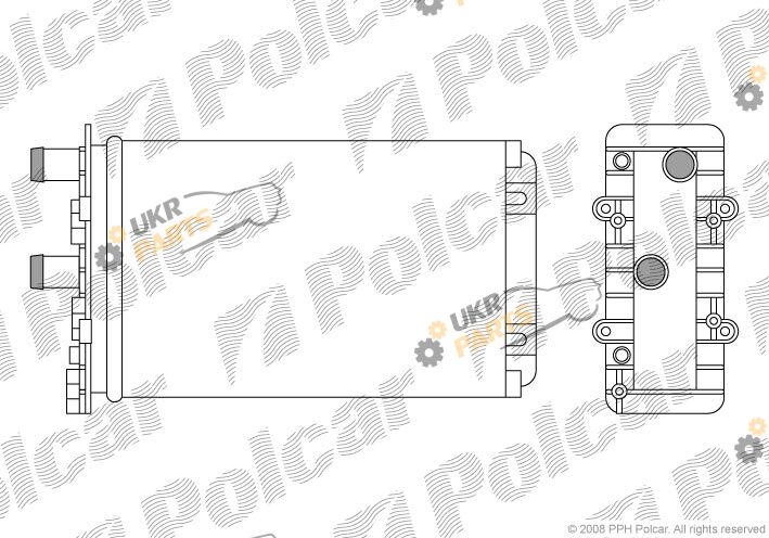 Радиатор печки Polcar 9566N8-4