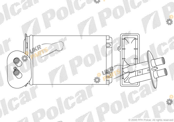 Радиатор печки Polcar 9566N8-3