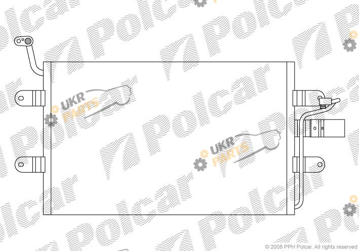 Радиатор кондиционера Polcar 6714K8C1