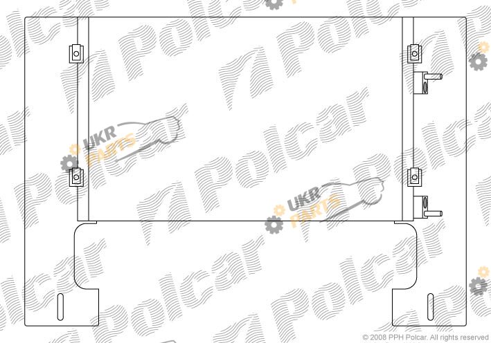 Радиатор кондиционера Polcar 2450K8C2