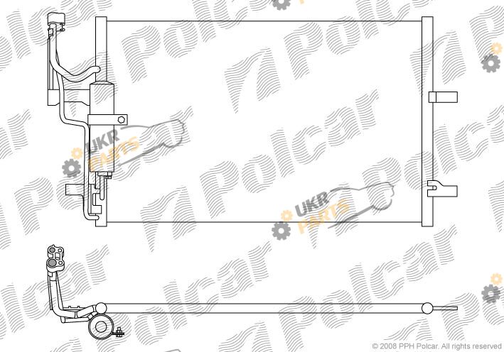 Радиатор кондиционера Polcar 4541K8C1