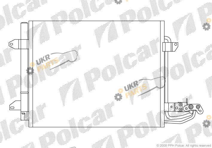 Радиатор кондиционера Polcar 9578K8C1