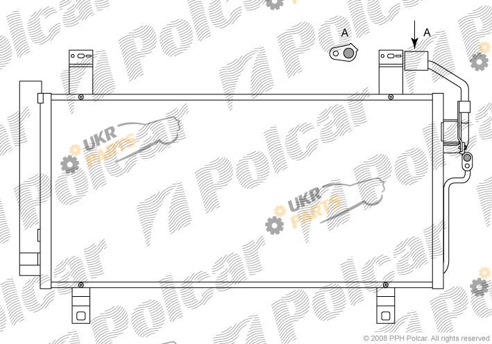 Радиатор кондиционера Polcar 4519K8C3