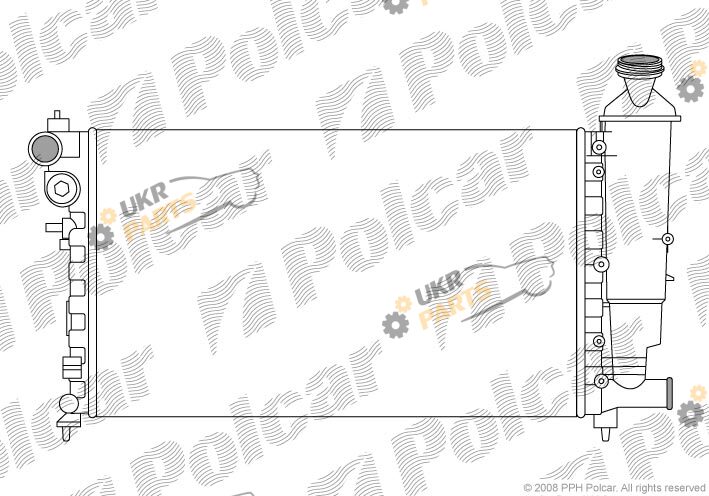 Радиатор охлаждения двигателя Polcar 230708A1