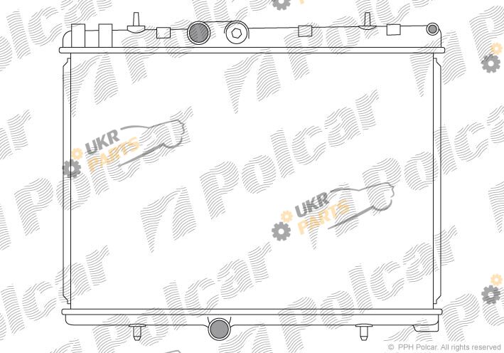 Радиатор охлаждения двигателя Polcar 232908-1