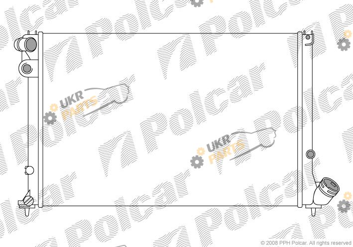 Радиатор охлаждения двигателя Polcar 232508A8