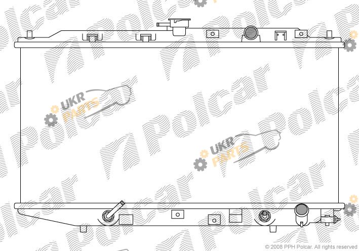 Радиатор охлаждения двигателя Polcar 380508-1