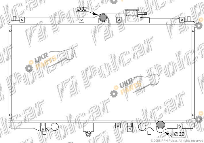 Радиатор охлаждения двигателя Polcar 381808-1
