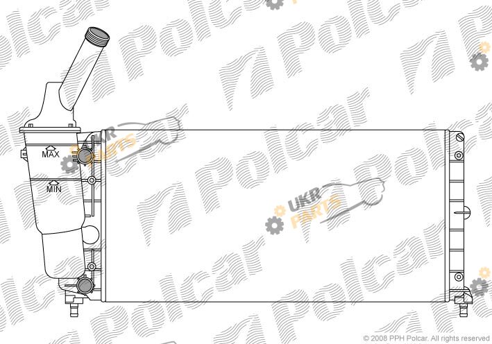 Радиатор охлаждения двигателя Polcar 4202082X