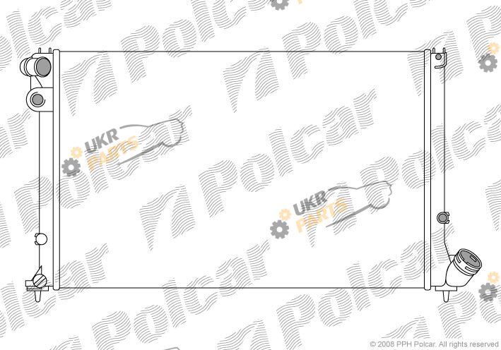 Радиатор охлаждения двигателя Polcar 574608-5