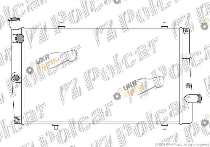 Радиатор охлаждения двигателя Polcar 573708A4