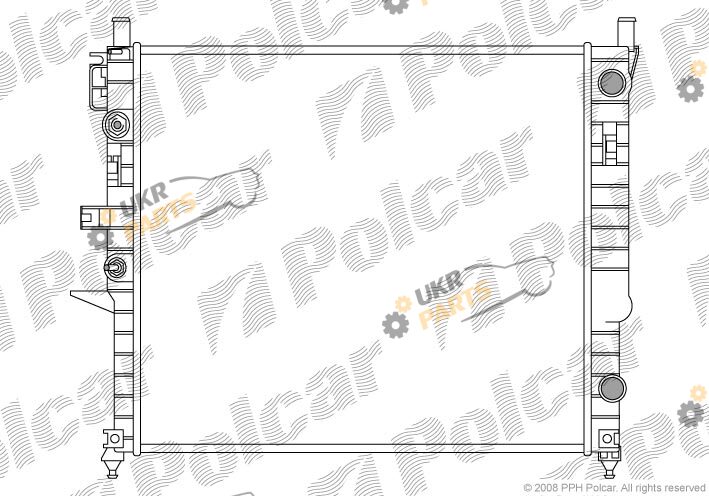 Радиатор охлаждения двигателя Polcar 504408-2
