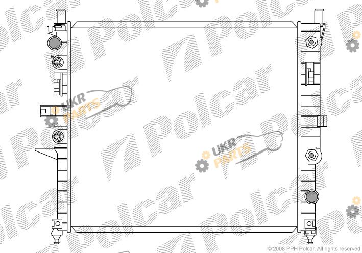 Радиатор охлаждения двигателя Polcar 504408-1