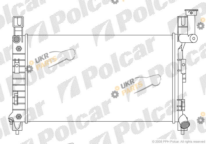 Радиатор охлаждения двигателя Polcar 240008-6
