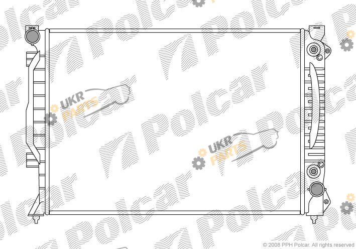 Радиатор охлаждения двигателя Polcar 132708-2