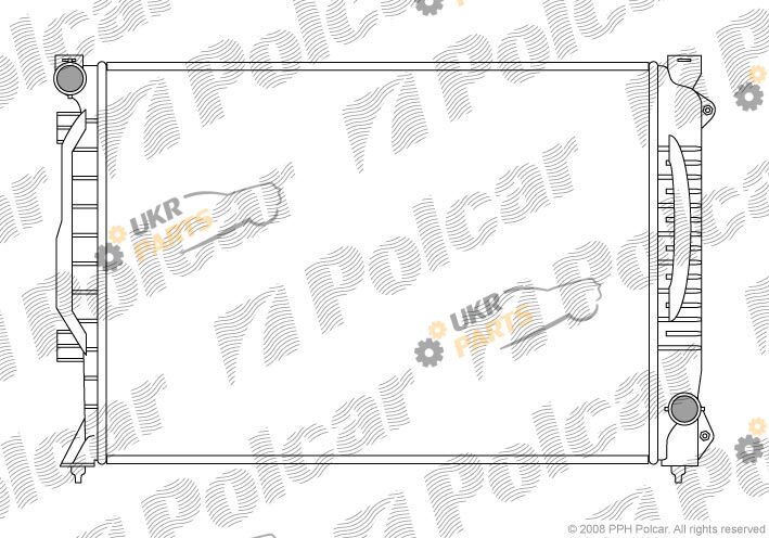 Радиатор охлаждения двигателя Polcar 132708-1