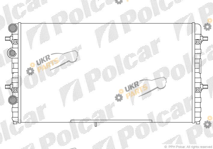 Радиатор охлаждения двигателя Polcar 671608-2