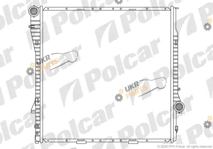 Радиатор охлаждения двигателя Polcar 205008-2